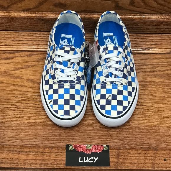 Vans Authentic Pro Checkerboard Classic White Shoe - Picture 4 of 8